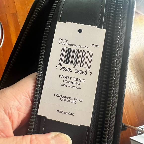 NWT COACH Men’s Crossbody Designer Belt Bag CM109 Charcoal/Black AUTHENTIC - Picture 7 of 7